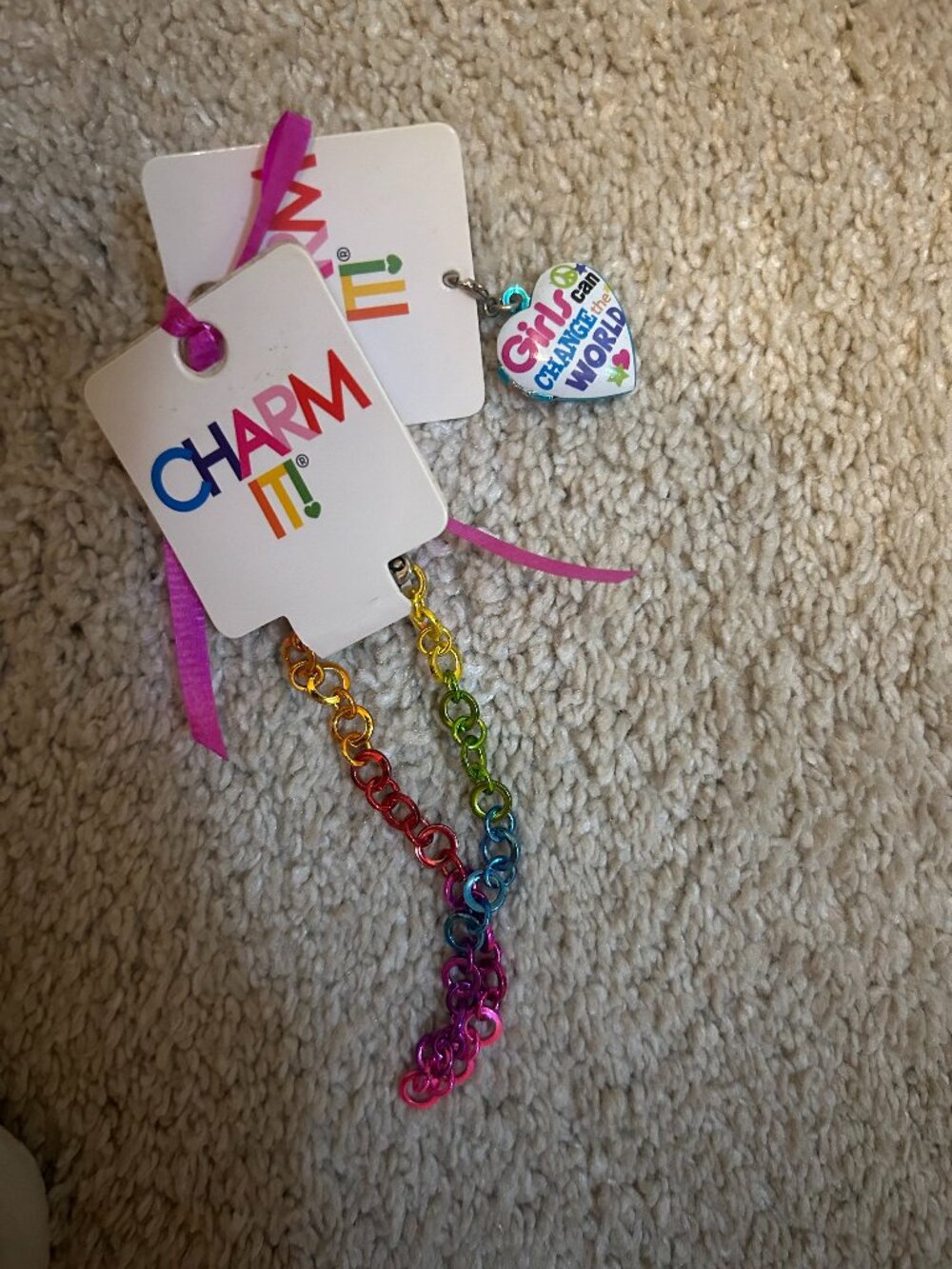 Girls Charm It bracelet with charm, new with tags